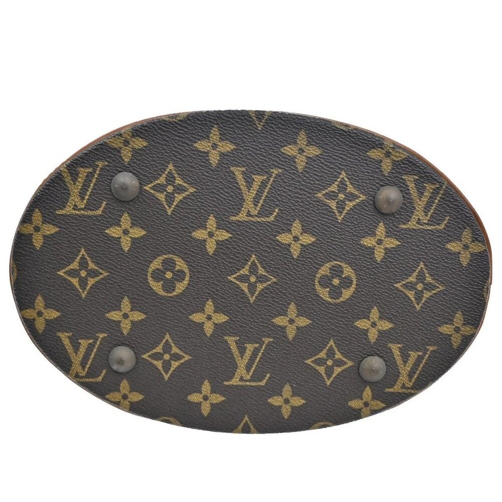 LOUIS VUITTON BUCKET PM Shoulder Tote Bag Monogram Leather Brown M42238 30AA147 - Picture 7 of 16